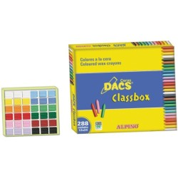 Lapices cera dacs classbox caja de 288 unidades 12 colores surtidos