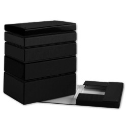 Carpeta proyectos pardo folio lomo 150 mm carton forrado negro con broche