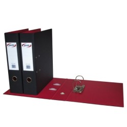 Archivador de palanca pardo folio plastico 2 anillas de 70 mm color negro