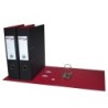 Archivador de palanca pardo folio plastico 2 anillas de 70 mm color negro