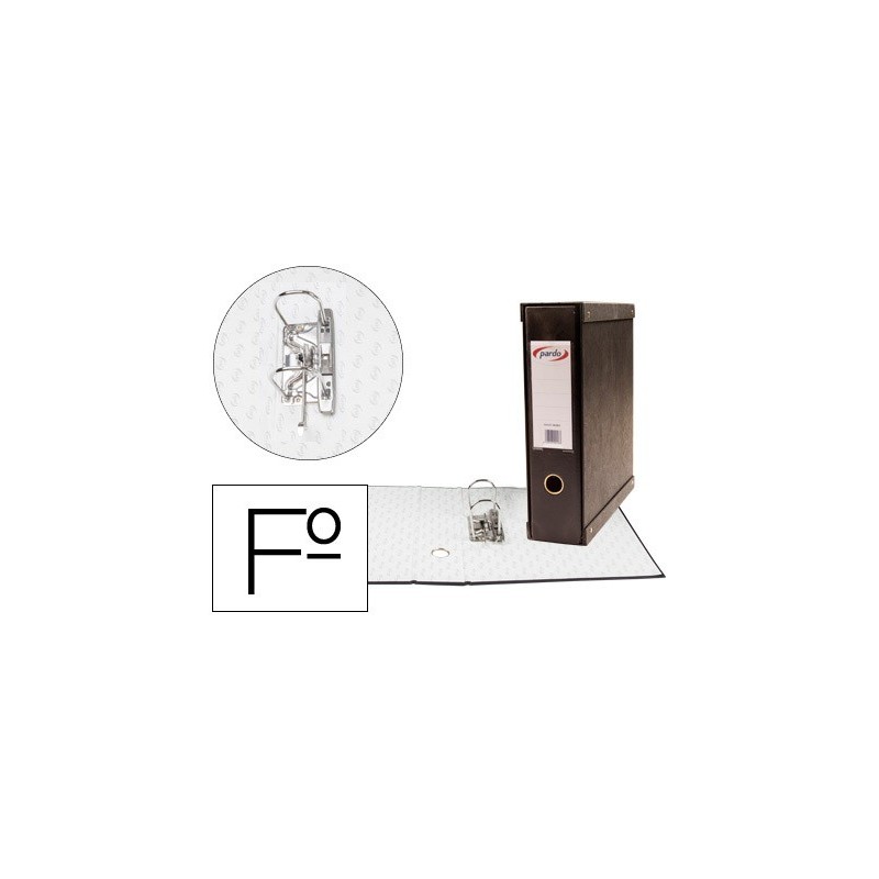 Modulo pardo 1 archivadores de palanca folio 2 anillas de 70 mm negro 350x100x290 mm