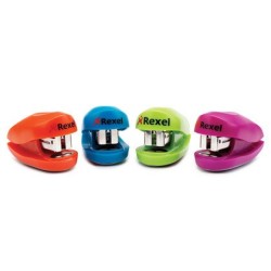 Grapadora rexel buddy  caja grapas capacidad 10 hojas colores surtidos