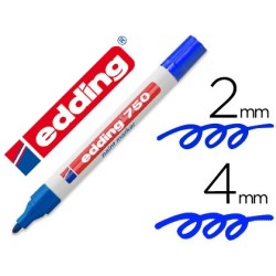 Rotulador edding punta fibra 750 azul punta redonda 3,5 mm