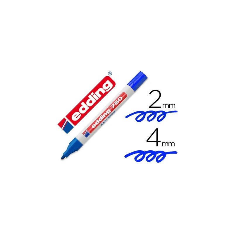 Rotulador edding punta fibra 750 azul punta redonda 3,5 mm Rotulador edding punta fibra 750 azul punta redonda 3,5 mm
