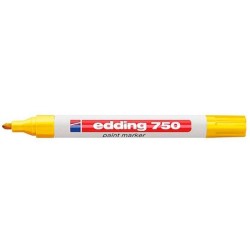 Rotulador edding punta fibra 750 amarillo punta redonda 2-4 mm