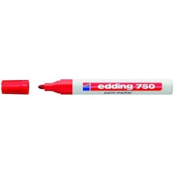 Rotulador edding punta fibra 750 rojo punta redonda 2-4 mm