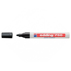 Rotulador edding punta fibra 750 negro punta redonda 2-4 mm