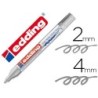 Rotulador edding punta fibra 750 plata punta redonda 2-4 mm