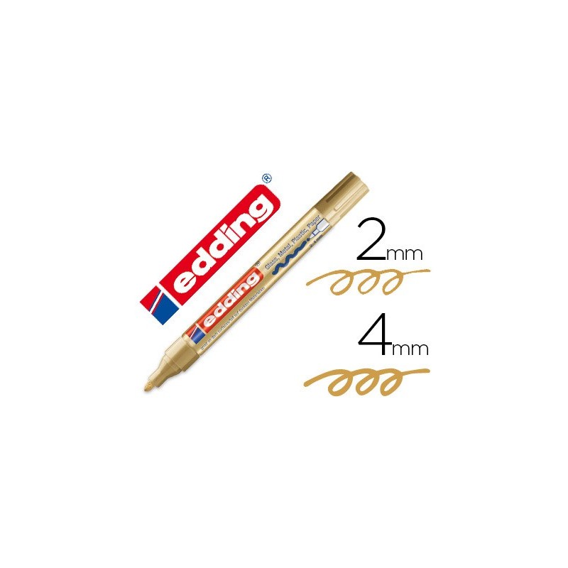 Rotulador edding punta fibra 750 oro punta redonda 2-4 mm Rotulador edding punta fibra 750 oro punta redonda 2-4 mm