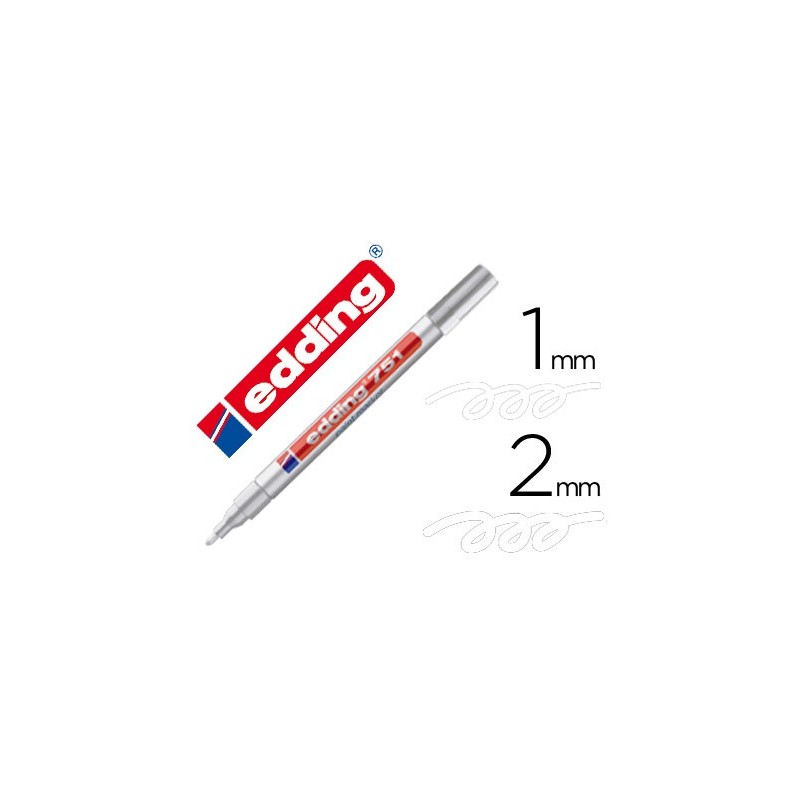 Rotulador edding punta fibra 751 blanco punta redonda 1-2 mm Rotulador edding punta fibra 751 blanco punta redonda 1-2 mm