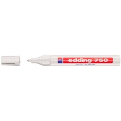 Rotulador edding punta fibra 750 blanco punta redonda 2-4 mm