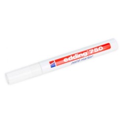 Rotulador edding punta fibra 750 blanco punta redonda 2-4 mm