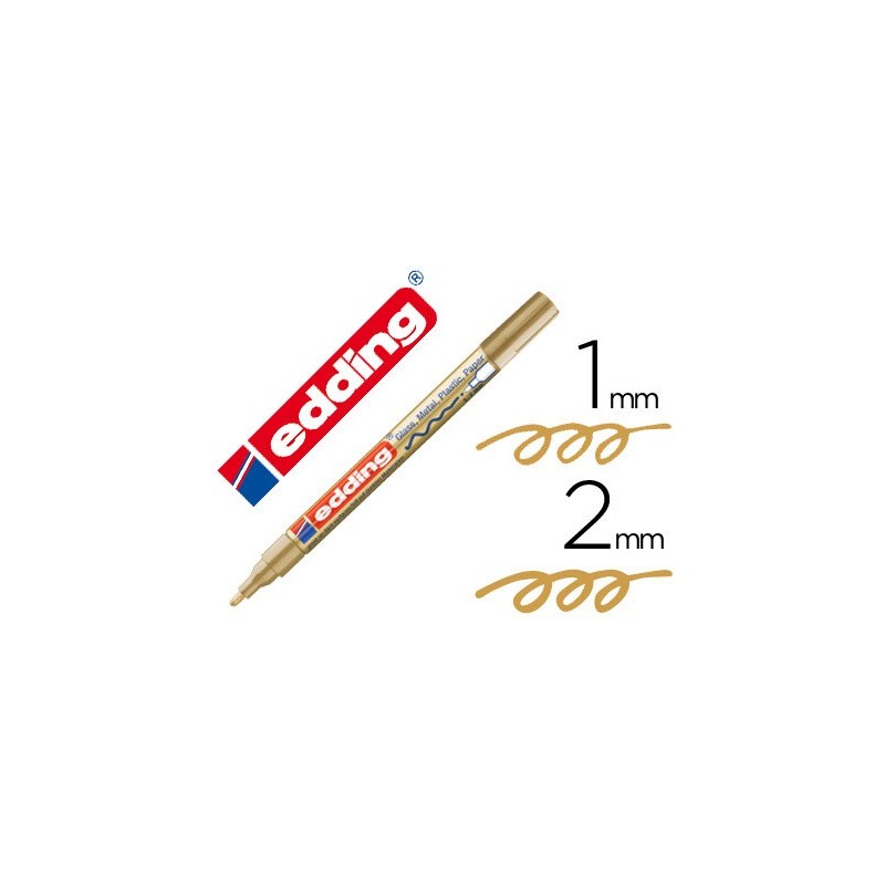 Rotulador edding punta fibra 751 oro punta redonda 1-2 mm Rotulador edding punta fibra 751 oro punta redonda 1-2 mm