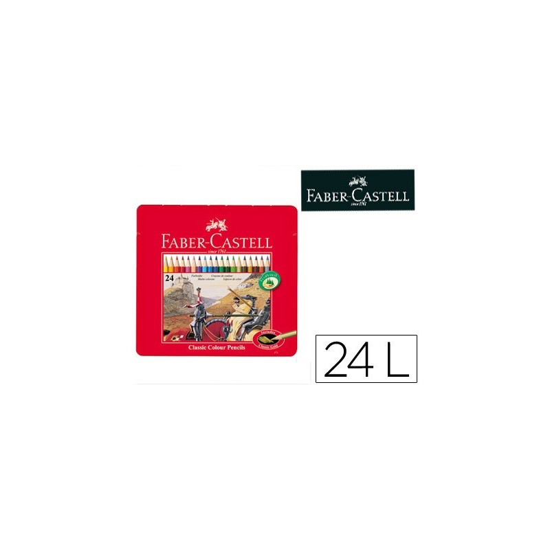 Lapices de colores faber castell caja metalica de 24 colores surtidos Lapices de colores faber castell caja metalica de 24 colores surtidos