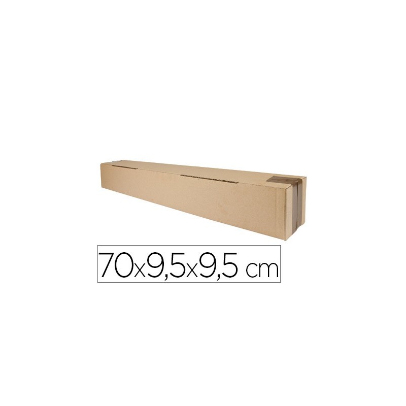 Caja para embalar q-connect tubo carton reciclado canal simple 3 mm color kraft 725x95x95 mm