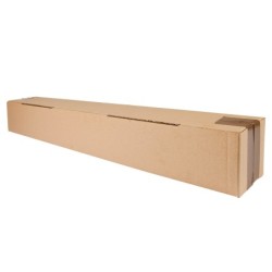 Caja para embalar q-connect tubo carton reciclado canal simple 3 mm color kraft 725x95x95 mm