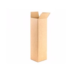 Caja para embalar q-connect tubo carton reciclado canal simple 3 mm color kraft 725x95x95 mm