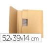 Caja para embalar libros q-connect carton reciclado canal simple 3 mm color kraft 520x390x140 mm