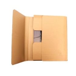 Caja para embalar libros q-connect carton reciclado canal simple 3 mm color kraft 400x290x75 mm