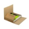 Caja para embalar libros q-connect carton reciclado canal simple 3 mm color kraft 400x290x75 mm