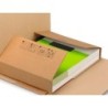 Caja para embalar libros q-connect carton reciclado canal simple 3 mm color kraft 400x290x75 mm