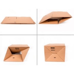 Caja para embalar q-connect americana con fondo automaticocarton canal simple 3 mm colorcolor kraft 300x215x110 mm