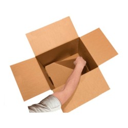 Caja para embalar q-connect americana con fondo automaticocarton canal simple 3 mm colorcolor kraft 425x300x200 mm