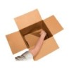 Caja para embalar q-connect americana con fondo automaticocarton canal simple 3 mm colorcolor kraft 300x215x110 mm