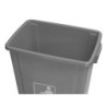 Papelera contenedor q-connect plastico con tapa de balancin 20 litros gris 340x240x450 mm