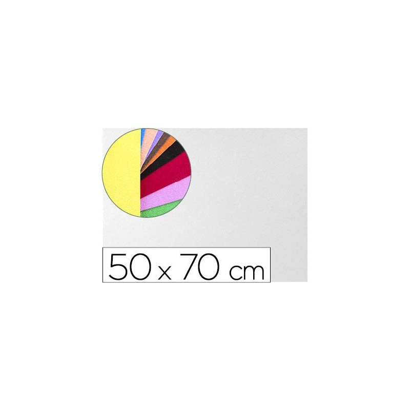 Goma eva liderpapel 50x70cm 60g/m2 espesor 2mm textura toalla blanco
