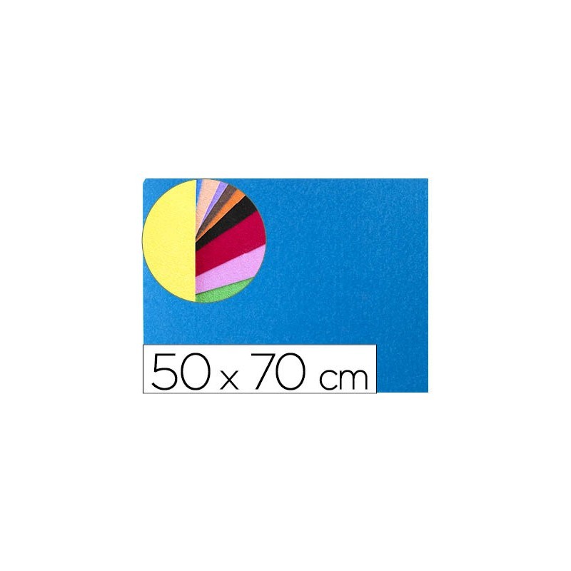 Goma eva liderpapel 50x70cm 60g/m2 espesor 2mm textura toalla azul