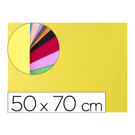 Goma eva liderpapel 50x70cm 60g/m2 espesor 2mm textura toalla amarillo