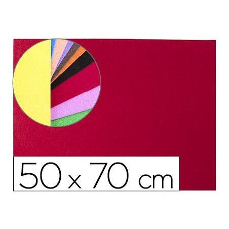 Goma eva liderpapel 50x70cm 60g/m2 espesor 2mm textura toalla rojo