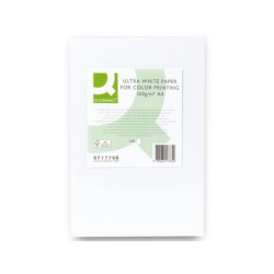 Papel fotocopiadora q-connect ultra white din a4 160 gramos paquete de 250 hojas