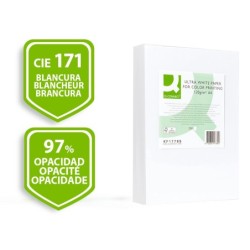 Papel fotocopiadora q-connect ultra white din a4 120 gramos paquete de 250 hojas