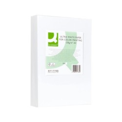 Papel fotocopiadora q-connect ultra white din a4 120 gramos paquete de 250 hojas