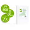 Papel fotocopiadora q-connect ultra white din a3 100 gramos paquete de 500 hojas