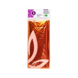 Papel celofan liderpapel 50x70 cm 22g/m2 bolsa de 5 hojas amarillo