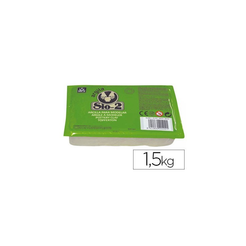 Arcilla argila sio-2 color blanco paquete de 1,5 kg Arcilla argila sio-2 color blanco paquete de 1,5 kg
