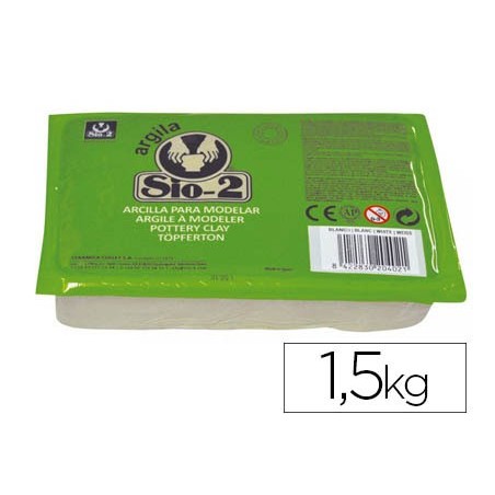 Arcilla argila sio-2 color blanco paquete de 1,5 kg