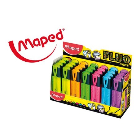 Rotulador maped fluo peps classic expositor de 28 unidades colores surtidos