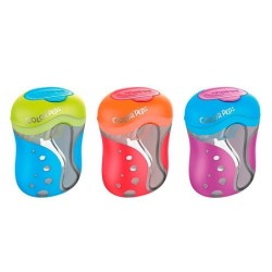 Sacapuntas color peps 2 usos con deposito colores surtidos