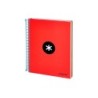 Cuaderno espiral a5 micro antartik tapa forrada 120 h 100g horizontal 5 bandas6 taladros colores surtidos