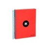 Cuaderno espiral a5 micro antartik tapa forrada 120 h 100g horizontal 5 bandas6 taladros colores surtidos