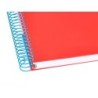 Cuaderno espiral a5 micro antartik tapa forrada 120 h 100g horizontal 5 bandas6 taladros colores surtidos