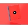 Cuaderno espiral a5 micro antartik tapa forrada 120 h 100g horizontal 5 bandas6 taladros colores surtidos