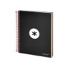 Cuaderno espiral a5 micro antartik tapa forrada120h 90 gr cuadro 5mm 5 bandas6 taladros color negro