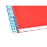 Cuaderno espiral a4 micro antartik tapa forrada 120h 90 gr liso con bandas 4 taladros color rojo