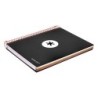Cuaderno espiral a5 micro antartik tapa forrada120h 90 gr cuadro 5mm 5 bandas6 taladros color negro