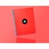 Cuaderno espiral a4 micro antartik tapa forrada 120h 90 gr liso con bandas 4 taladros color rojo